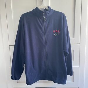 Navy USA Olympic Fleece Jacket